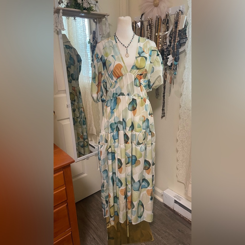 Elegant Multicolor midi/ Maxi Dress depending on your height